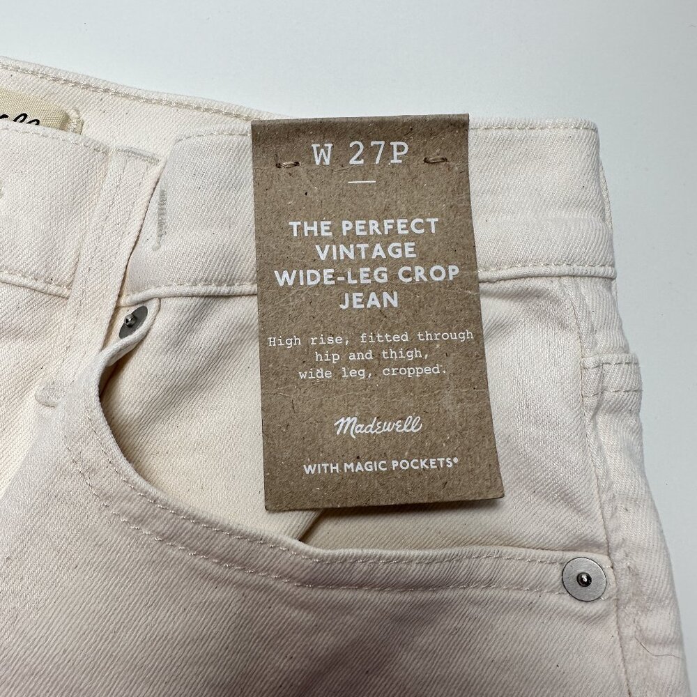 Madewell - The Perfect Vintage Wide Leg Crop Jean - Women's 27 Petite - NWT